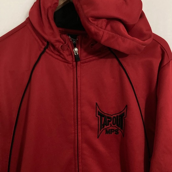 Vtg Tapout Hoodie Jacket Mens Size M Full Zip Embroidered UFC MMA BJJ Y2K - Picture 2 of 13